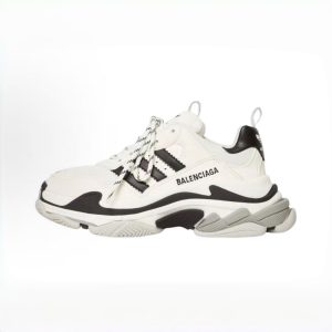 adidas originals x Balenciaga巴黎世家 Triple S 皮革 休闲 低帮 老爹鞋 男款 白色