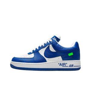 Nike x LOUIS VUITTON Air Force 1 Low 舒适潮流休闲 低帮 低帮 时尚板鞋 男女同款 蓝白
