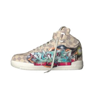 Nike x LOUIS VUITTON Air Force 1 休闲 中帮 中帮 时尚板鞋 男女同款