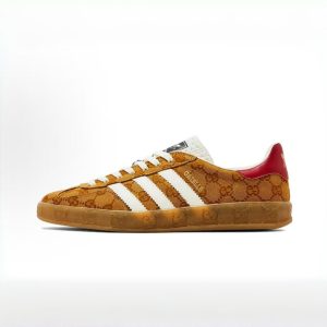 adidas originals x GUCCI/古驰 GAZELLE 舒适百搭 耐磨 低帮 板鞋 男款 黄色