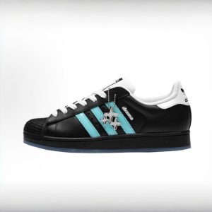 Dramacall x adidas originals Superstar 2 HEAD NORTH 舒适百搭 低帮 板鞋 男款 黑蓝
